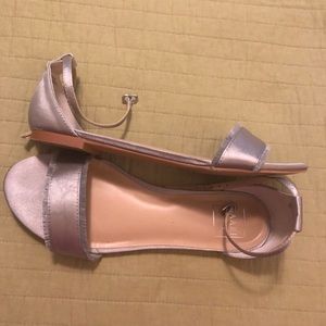 Flat style Sandals orange with front tassels